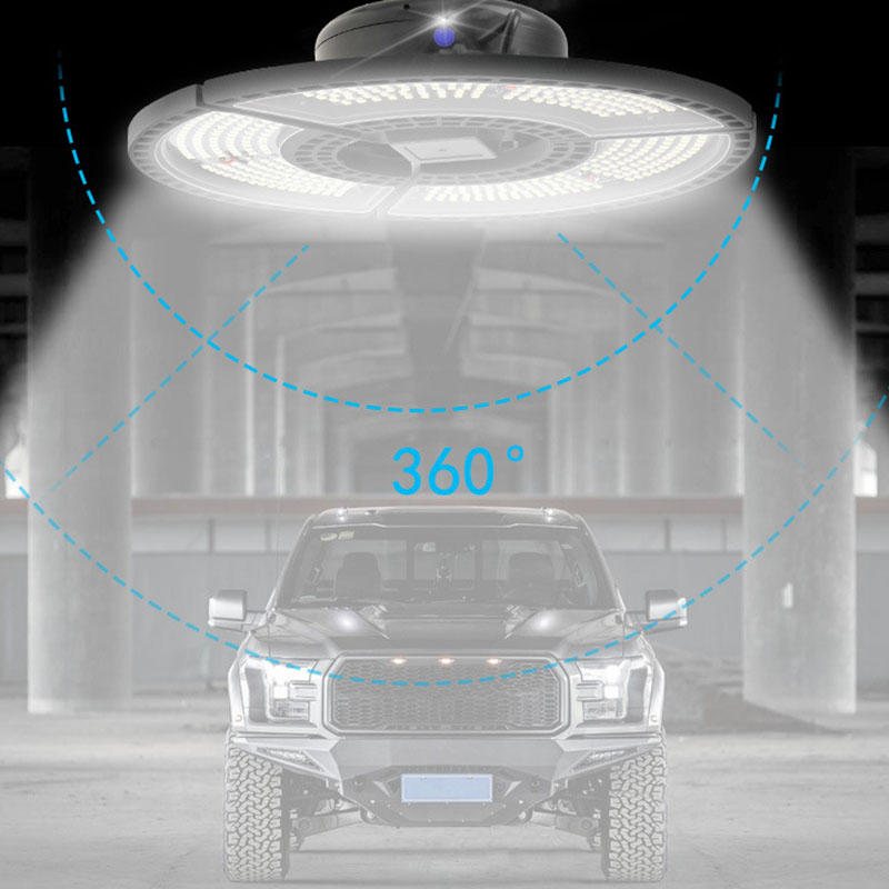 E27 Ljussensor Led-lampa Ufo Deformerbar Hopfällbar Garagelampa Varmvit Inomhus Utomhusbelysning Ac220v