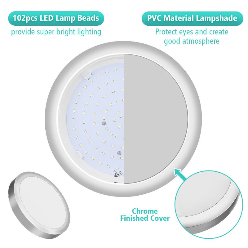 Elfeland Ac85-265v 18w 3000k Led-taklampor Ip54 Vattentät Inomhus Vardagsrum Sovrumslampa