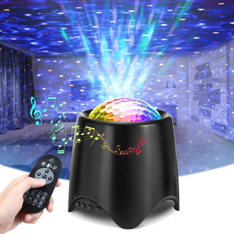 Elfeland Usb Rgb Led Galaxy Projector Light Starry Sky Ocean Music Night Med Fjärrkontroll