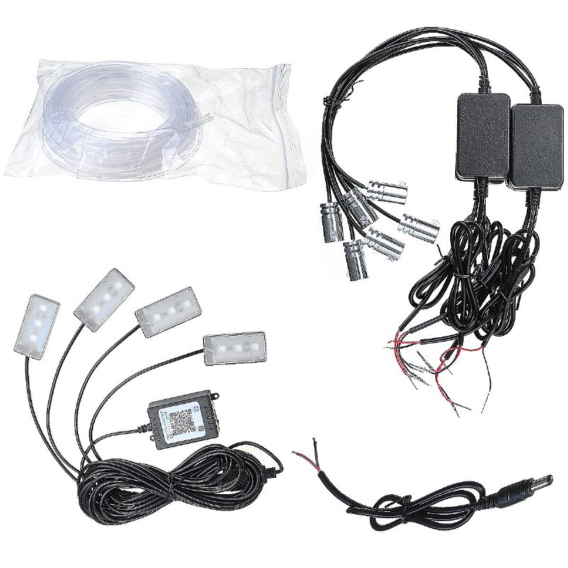 Full Car 8m Rgb Ambient Fiber Optic Atmosphere Light Interior Wireless