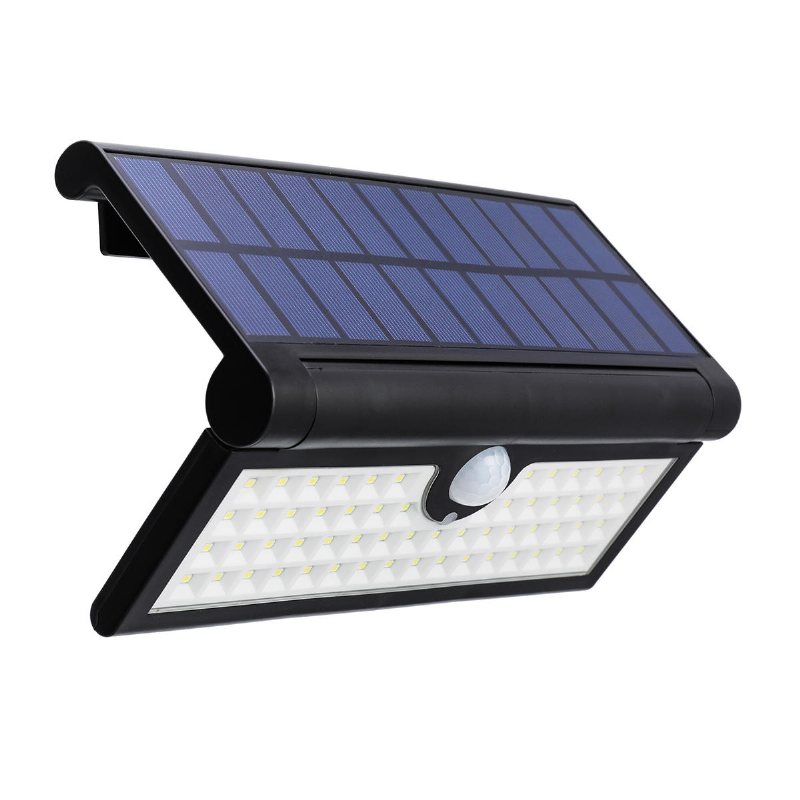 Glime 3w 58x Led-ljuskontroll & Mänsklig Induktionsfunktion Folding Solar Wall Work Light