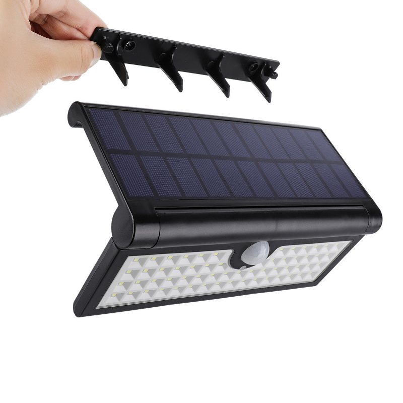 Glime 3w 58x Led-ljuskontroll & Mänsklig Induktionsfunktion Folding Solar Wall Work Light