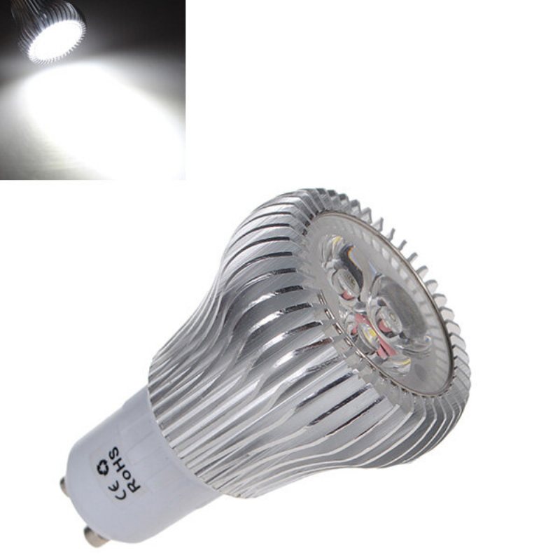 Gu10 6w 3 Led Vit High Power Led Spot Light Lamp Glödlampa 110-240v