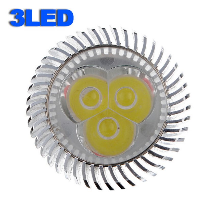 Gu10 6w 3 Led Vit High Power Led Spot Light Lamp Glödlampa 110-240v