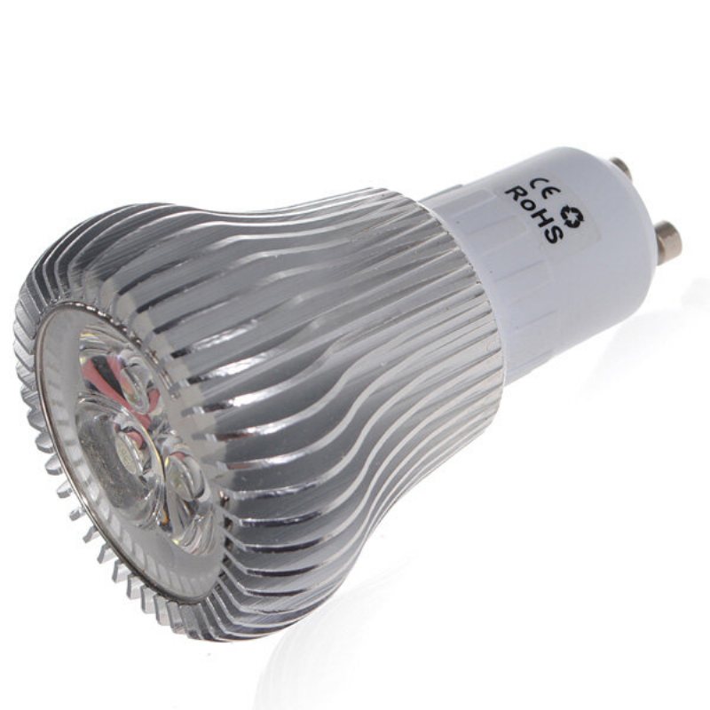 Gu10 6w 3 Led Vit High Power Led Spot Light Lamp Glödlampa 110-240v