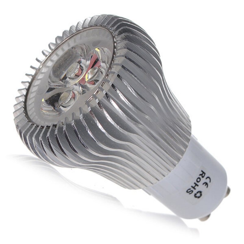 Gu10 6w 3 Led Vit High Power Led Spot Light Lamp Glödlampa 110-240v