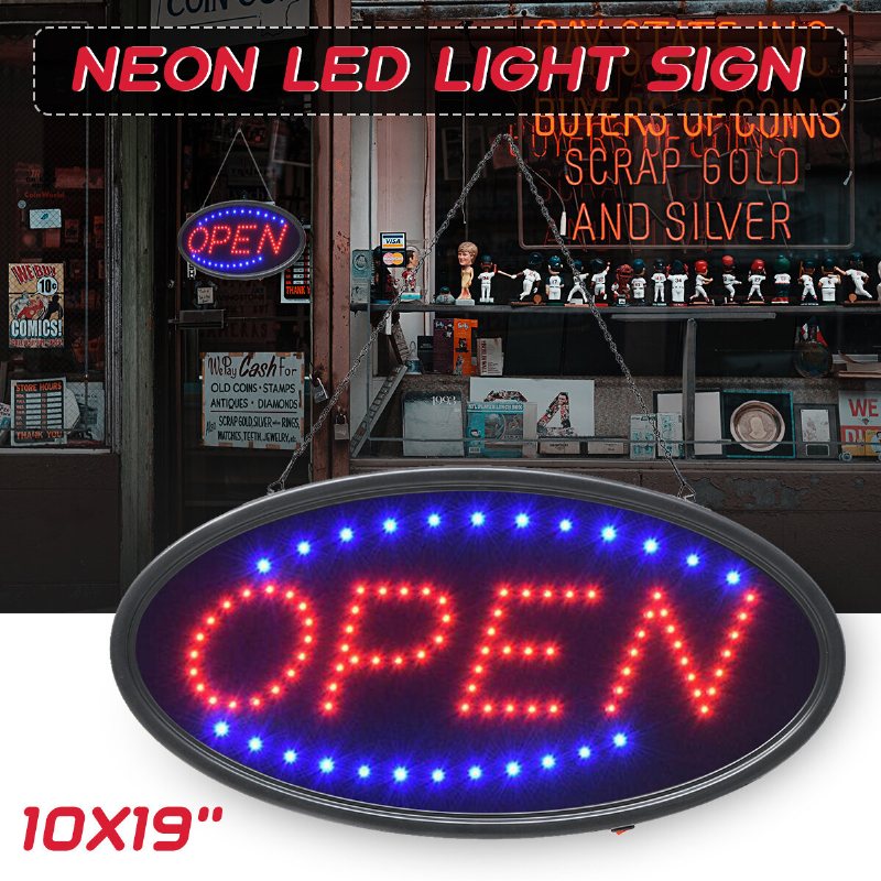 Hängande Öppen Led-skylt Neon Reklamljus Med Blinkande För Business Bar Store Eu/us-kontakt