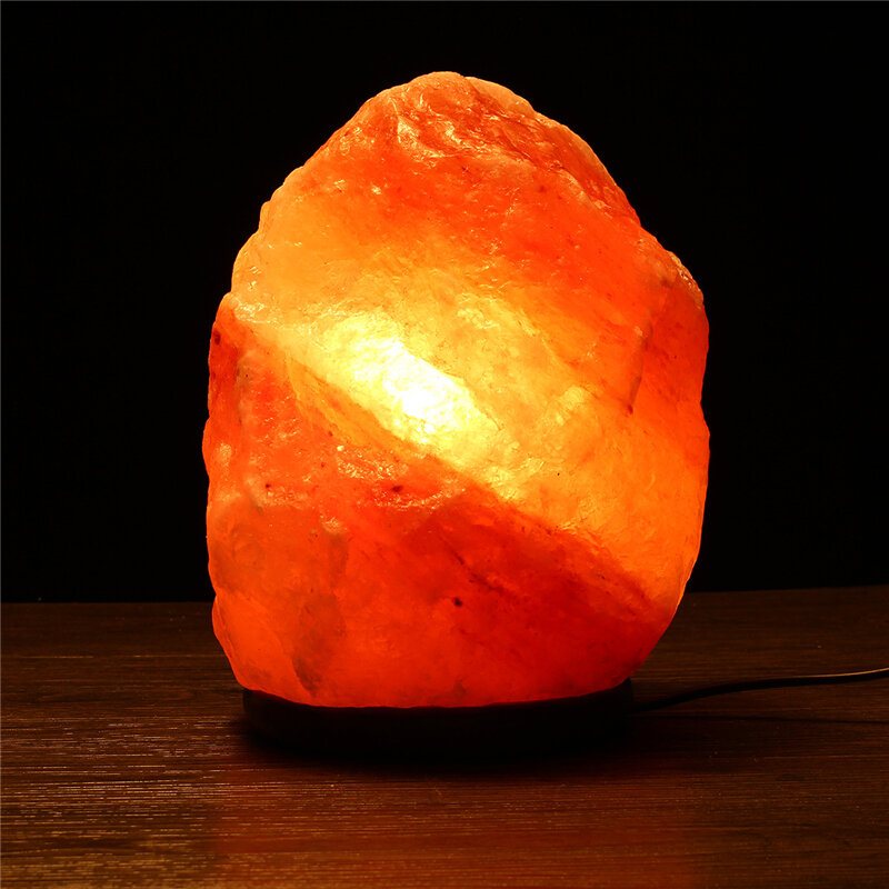 Himalayan Glow Handsnidad Naturlig Kristall Salt Nattlampa 30x18cm Storlek Bordslampa Med Dimmer Switch