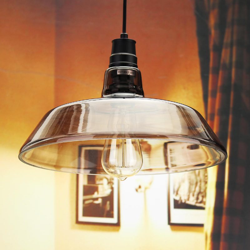 Industriell Retro Vintage Pipe Glas Edison Bulb Pendent Ceiling Light Bar Vardagsrumslampa