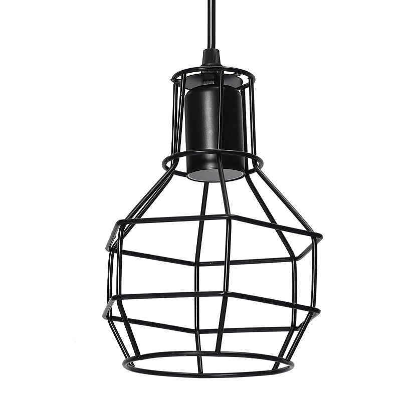 Industriell Vintage Metallburarmatur Takhängande Ljus Hängande Lampskärm Utan Glödlampa