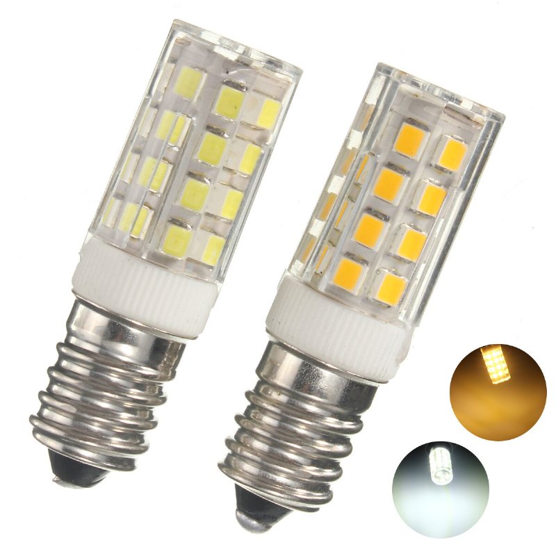 Kingso E14 5w Led-lampa 2835 35smd 430lm Ej Dimbar Varmvit Pure White Corn Light Lampa 360 Grader Strålvinkel 240v Ac