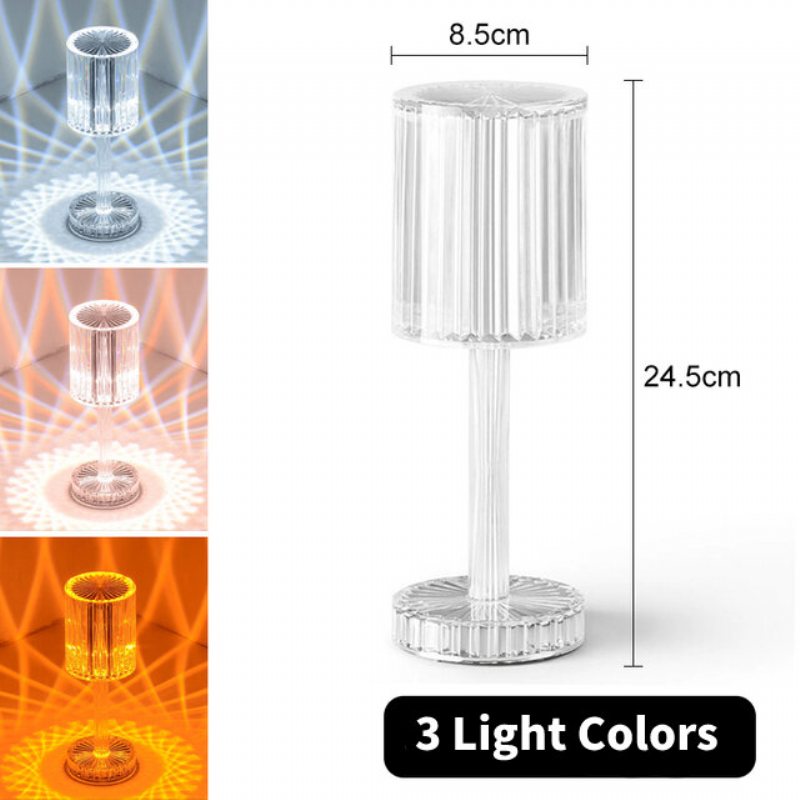 Led-kristallprojektionsbordslampa Restauranger Bar Sängdekoration Usb-bordslampa Rgb-fjärrkontroll Romantiska Nattlampor