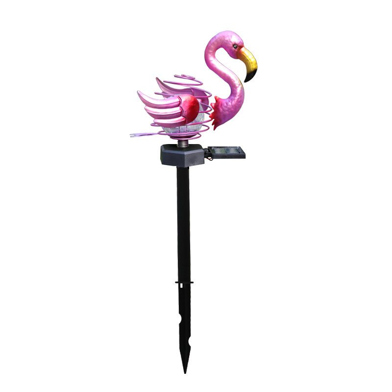 Led Solar Powered Ground Lawn Light Flamingo Bird Spring Stick Lampa Utomhus Trädgård Yard Dekoration