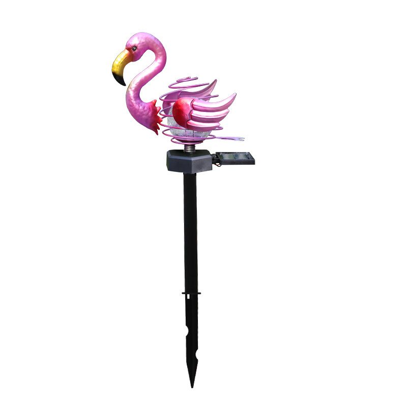 Led Solar Powered Ground Lawn Light Flamingo Bird Spring Stick Lampa Utomhus Trädgård Yard Dekoration