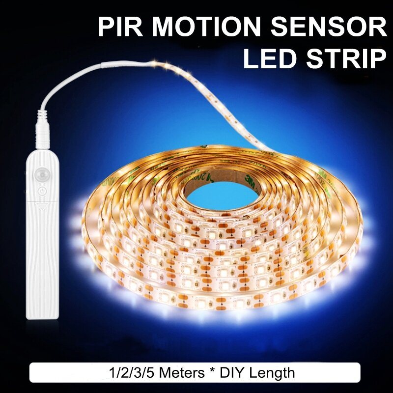 Led Strip Light Smd2835 Vattentät 6v Rörelsesensor Effekt 60leds/m Vit