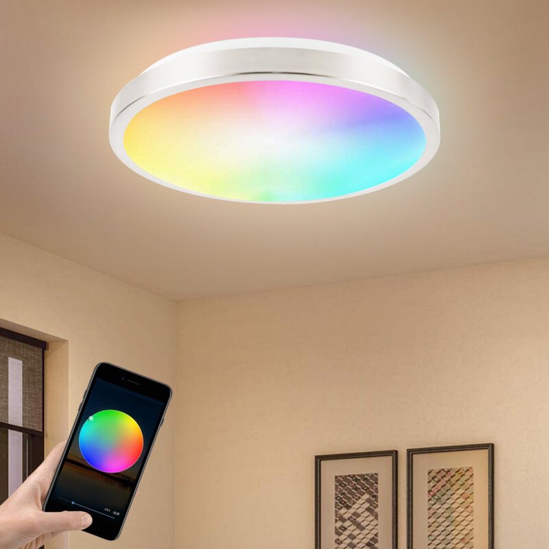 Lllinkin Sr01 15w/20w Rgb Dimbar Wifi Smart Led-takljus App-kontroll Röststyrning Fungerar Med Alexa Google Assistant Tuya