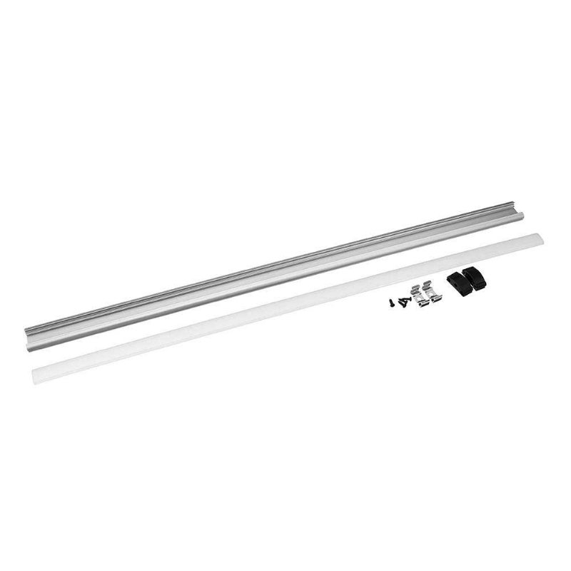 Lustreon 30/50cm Mjölkvit Transparent Aluminium Kanalhållare För Led Strip Light Skåpslampa