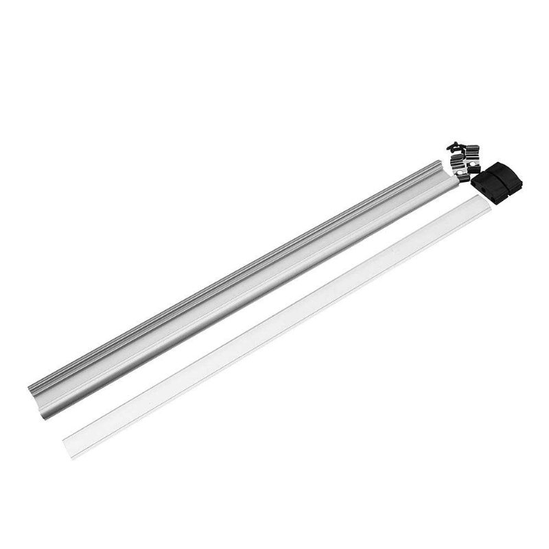 Lustreon 30/50cm Mjölkvit Transparent Aluminium Kanalhållare För Led Strip Light Skåpslampa