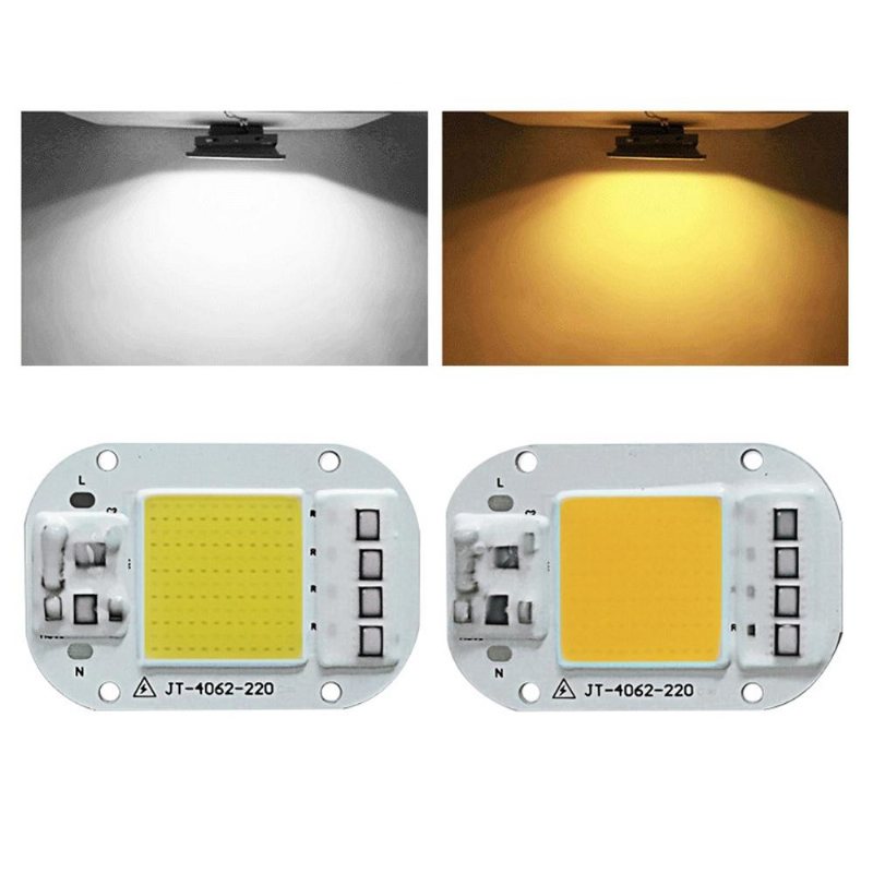 Lustreon Ac160-260v 20w 30w 50w Vit/varmvit Cob Led-chip För Diy Flood Light