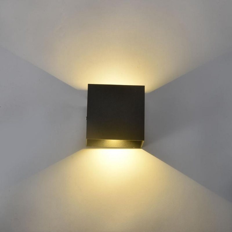 Modern 12w Cob Led Up Down Vägglampa Vattentät Ip65 För Utomhus Inomhus Vardagsrum Gång Ac85-265v