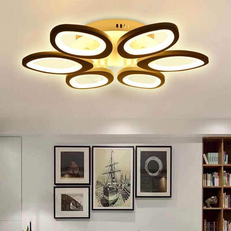 Modern Circle Ring Taklampa Akryl Steglös Inomhus 780 Led Ljuskrona