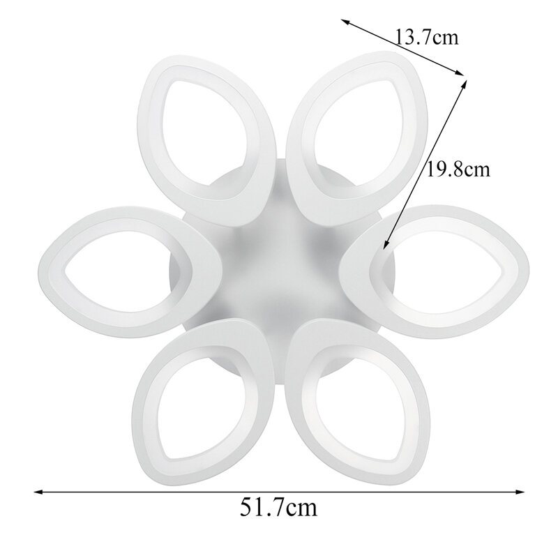 Modern Circle Ring Taklampa Akryl Steglös Inomhus 780 Led Ljuskrona