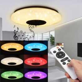 Modernt 60w Rgb Led-takljus Bluetooth Musikhögtalarlampa Fjärrkontroll App