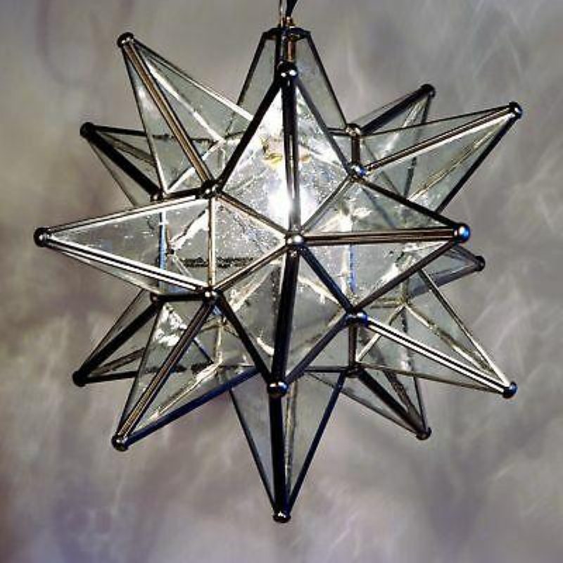 Moravian Star Glass Pendelljus Ljuskrona Ljus Modern Taklampa Armatur Dekor