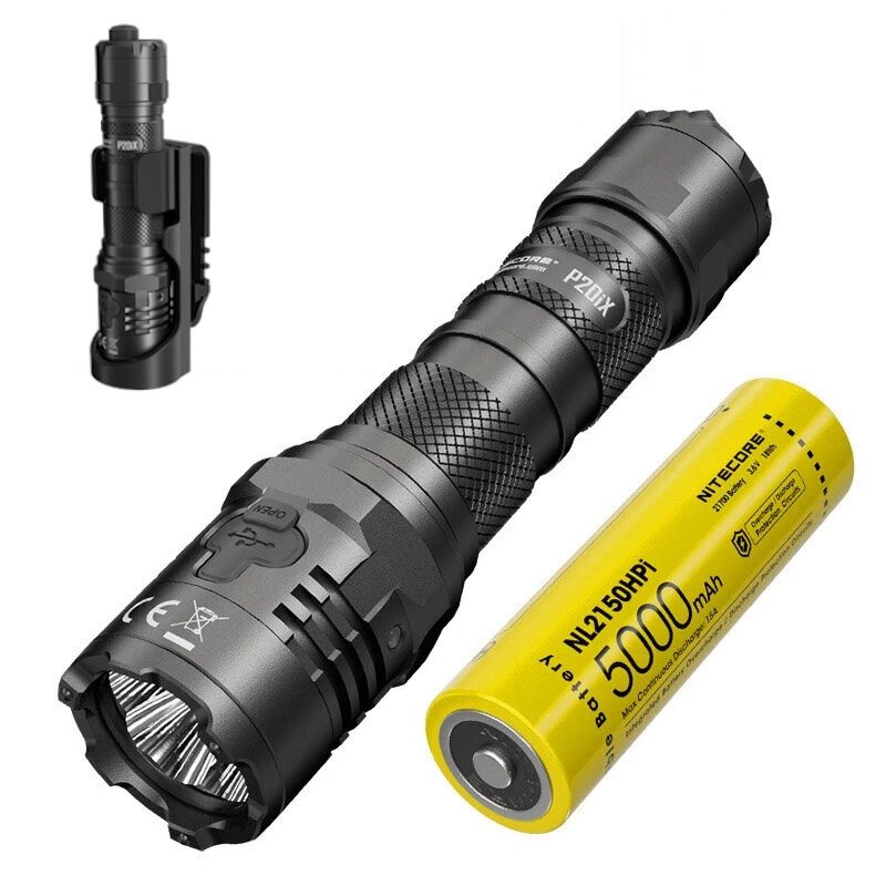 Nitecore P20ix 4000 Lumen Usb-c Uppladdningsbar Ficklampa Med 21700 Batteri Höglumen Professionell Taktisk Med Nth20 Molle Hölster