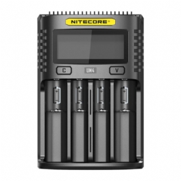 Nitecore Um4/um2 Lcd-skärm Litiumbatteriladdare 4-platser Usb-laddning Smart Rapid Batteriladdare