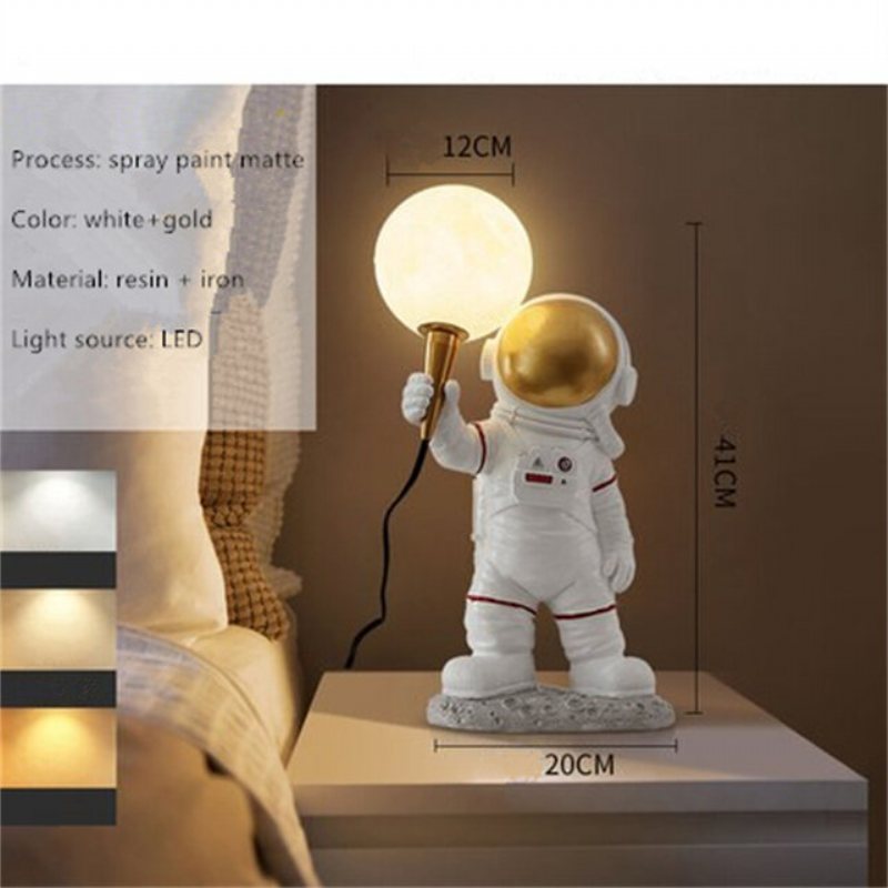 Nordisk Led Personlighet Astronaut Måne Barnrum Vägglampa Skrivbordslampa Sovrum Studie Balkong Ganglampa Dekoration