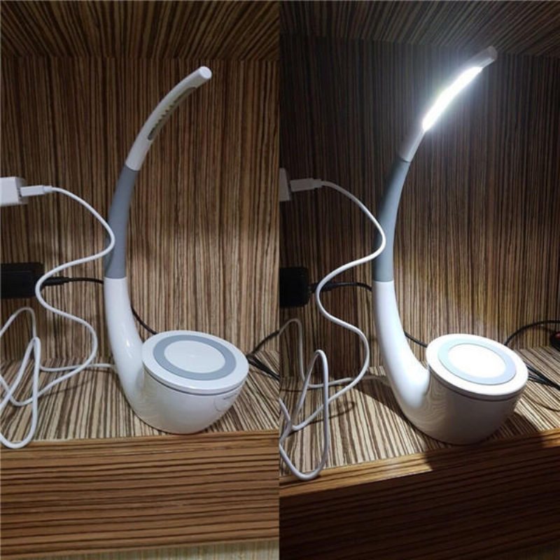 Phantom Qi Intelligent Energy Save Trådlös Laddare Bordslampa För Apple Samsung S6 Iwatch