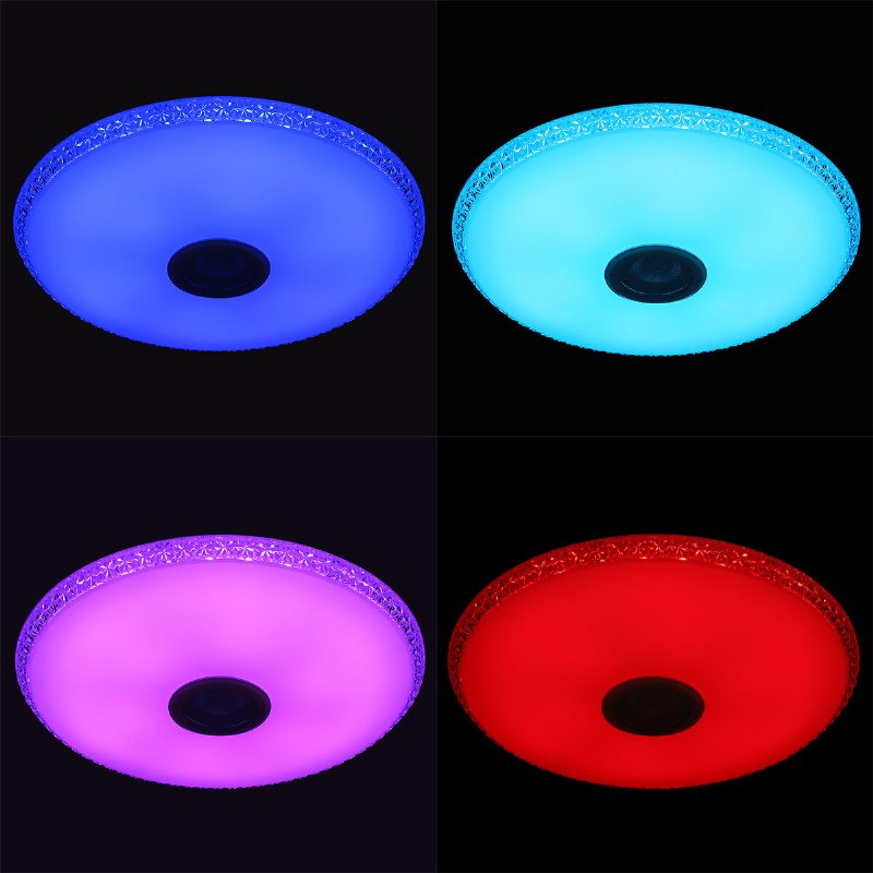 Rgb Smart Led Taklampor Spotlight Lampa Trådlös Bluetooth Wifi App Kontroll