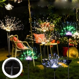 Solar Firework String Light 90/120/150 Led-lampa Utomhus Trädgårdsfest Juldekorationer Ljus