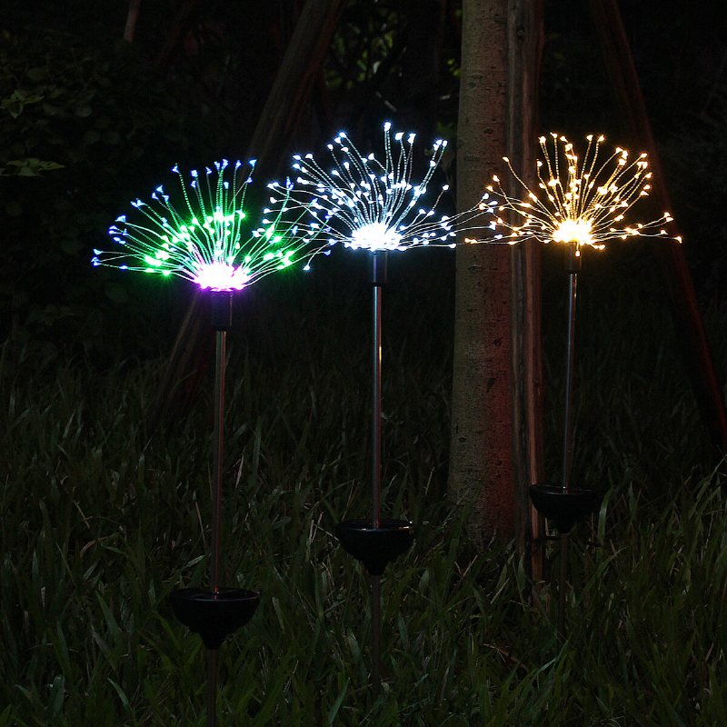 Solar Firework String Light 90/120/150 Led-lampa Utomhus Trädgårdsfest Juldekorationer Ljus