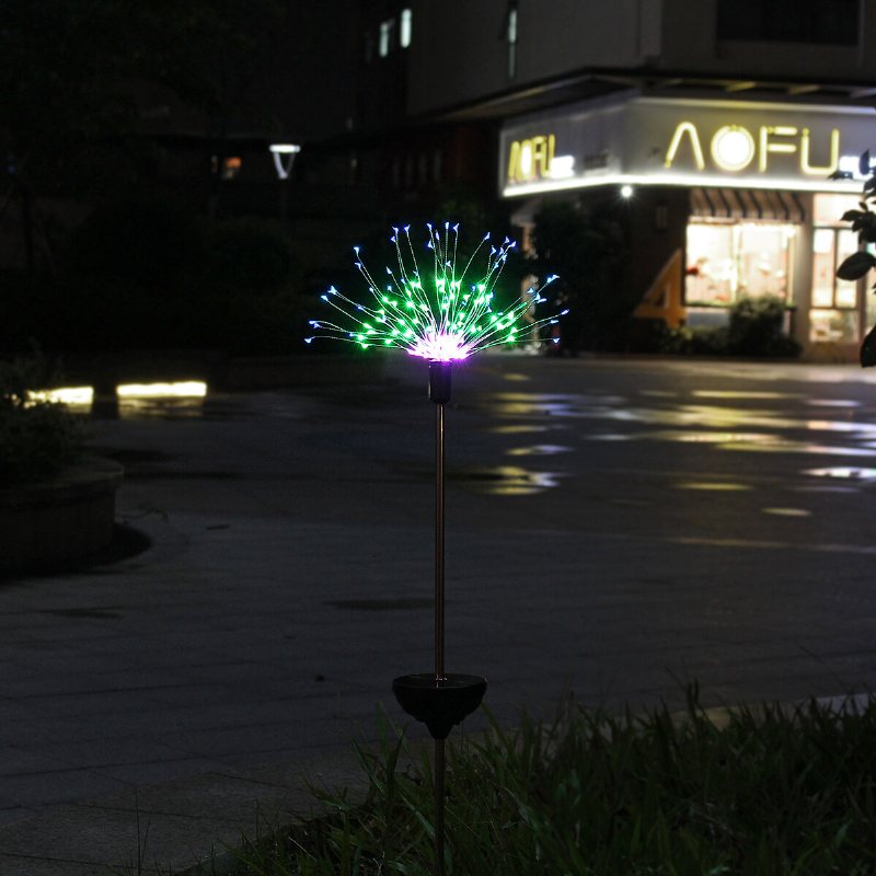 Solar Firework String Light 90/120/150 Led-lampa Utomhus Trädgårdsfest Juldekorationer Ljus