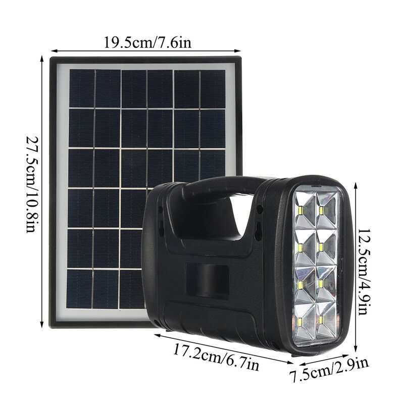 Solar Panel Generator System Bärbar Home Kit Med 3st 3w Led-glödlampa Usb-laddare Camping Lampa