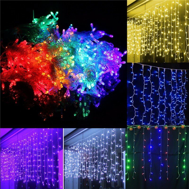 Solmore 6x3m 600led Usb Led Gardin Fairy String Lights Hängande Bakgrund Vägglampa Bröllop Xmas Party Dekoration