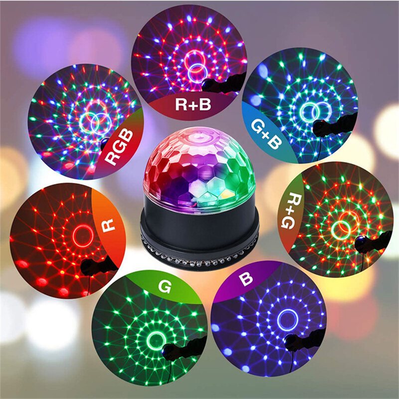 Solmore Dome Crystal Magic Ball Bluetooth-fjärrkontroll Scenljus