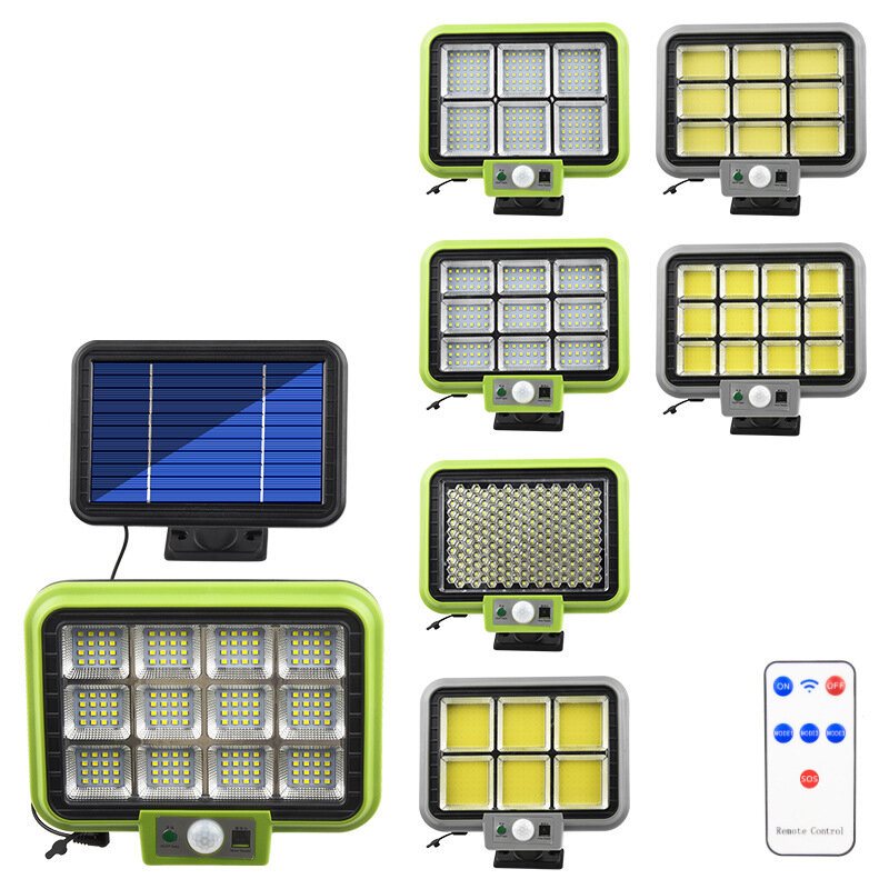 Split Solar Vägglampa Induktion Trädgårdsljus Utomhus Vattentät Staket Belysning Hem Garage Light