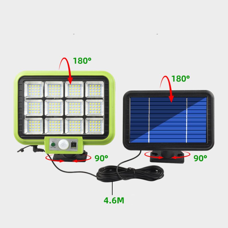 Split Solar Vägglampa Induktion Trädgårdsljus Utomhus Vattentät Staket Belysning Hem Garage Light