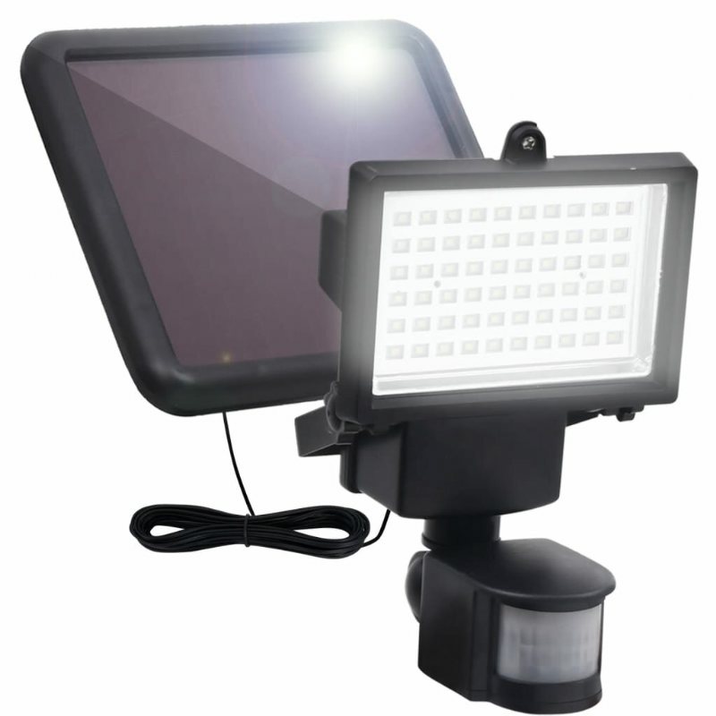 Trädgårdssoldriven Led-spotlight Med Sensor Black Flood Light