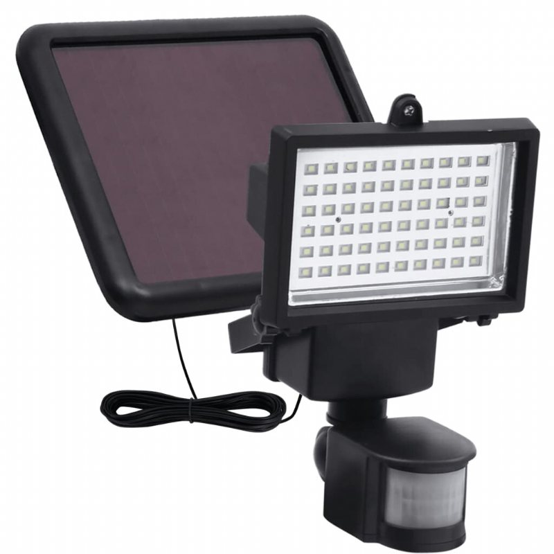 Trädgårdssoldriven Led-spotlight Med Sensor Black Flood Light