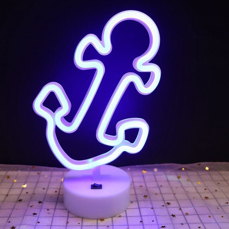 Uppgradera Neon Night Light Rabbit Vibrato Anchor Bigmouth Bird Creative Spot