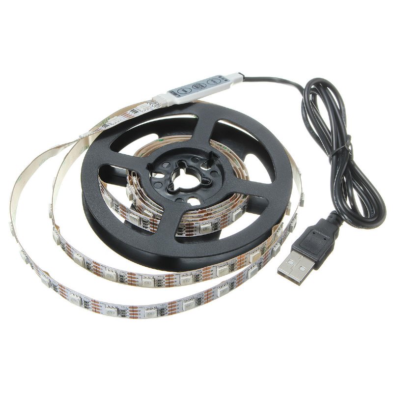 Usb Dc5v Smd5050 Rgb Led White Tape Tv Bakgrundslampa Med Fjärrkontroll Icke Vattentät