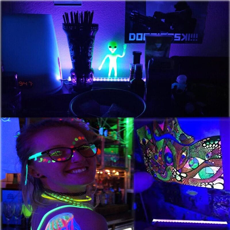 Usb Uv-c Led Svart Lampa Halloween Blacklight Ultraviolet Härdande Fläck