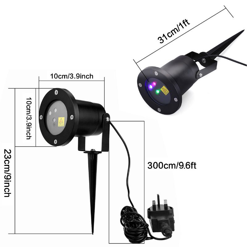 Utomhus Jul Rörliga Rgb Lights Laser Projektor Landskap Scen Lamp Party