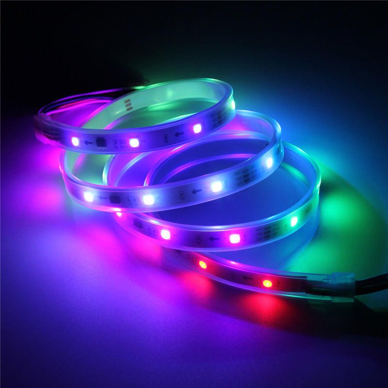 Ws2811 1m Led Strip 30 Smd 5050 Rgb Drömfärg Vattentät Ip65 Dc 12v