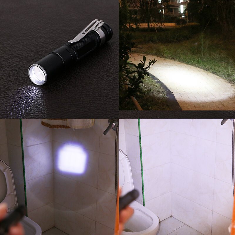 Xpe Ultra Bright Zoombale Led Aaa Ficklampa Mini Vattentät Pocket Light Pen Kraftfull Edc-nyckelring