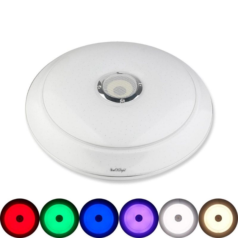 Youoklight 36w Rgb Dimbar Bluetooth-högtalare Musik Led-takljus App Kontrolllampa Ac220v